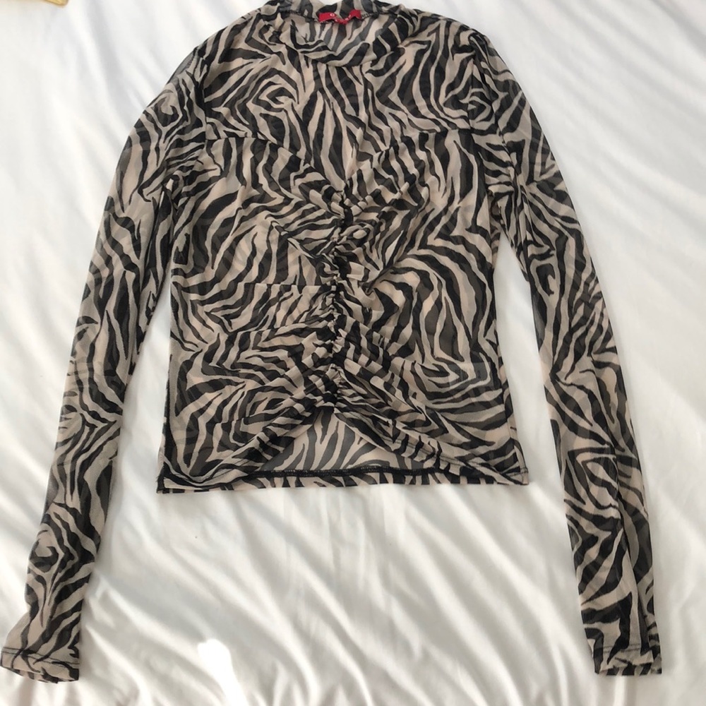 Sheer Guess Long Sleeve Shirt